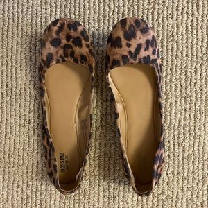 Size 9.5 Ballet Flats Leopard Print Mossimo Supply
